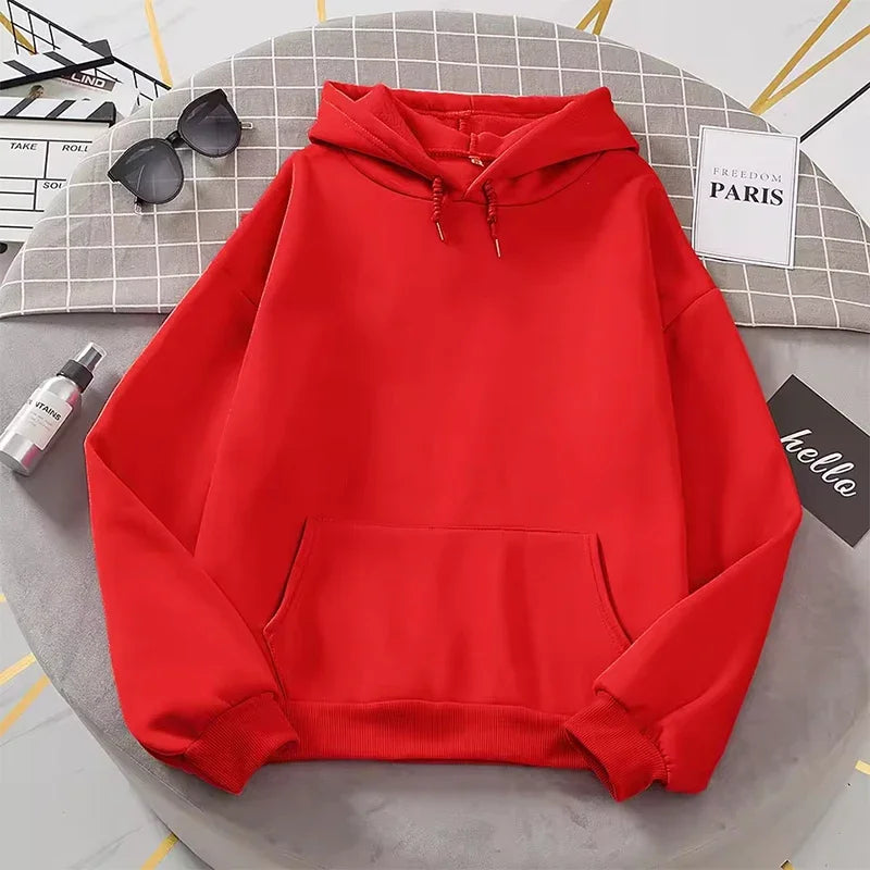 Spring Autumn Fashion Men's Women's Hoodie Casual Hoodies Pullovers Sweatshirts Women's Top Solid Color Hoodies Sweatshirt Women