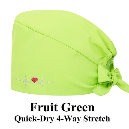 ECG Embroider Working Hats for Man Woman Pet TOOTH Clinic Scrub Caps Quick Dry Breathable Dentist Cap MSG-03