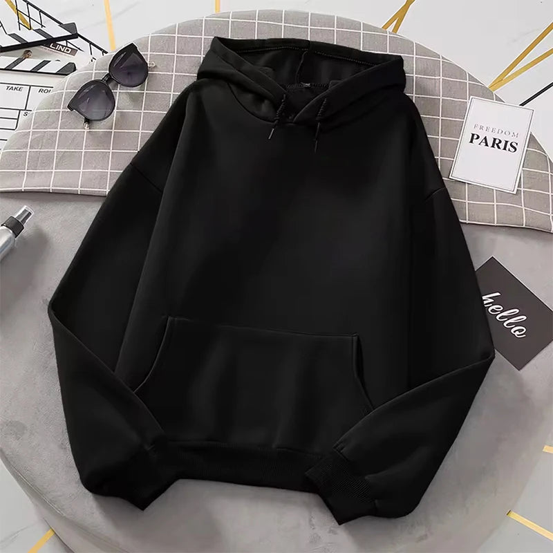 Spring Autumn Fashion Men's Women's Hoodie Casual Hoodies Pullovers Sweatshirts Women's Top Solid Color Hoodies Sweatshirt Women