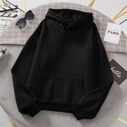 Spring Autumn Fashion Men's Women's Hoodie Casual Hoodies Pullovers Sweatshirts Women's Top Solid Color Hoodies Sweatshirt Women