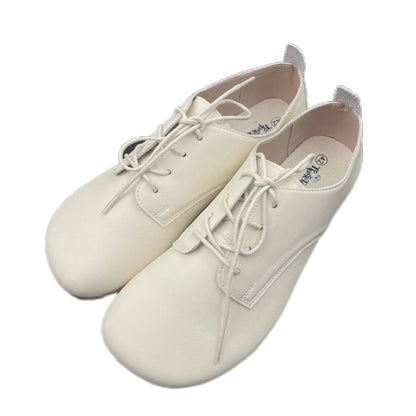 Tipsietoes 2025 Sprinng Autumn Barefoot Genuine Leather Women Sneaker With Zero Drop Flat Soft Sole Wider Toe Box Light Weight