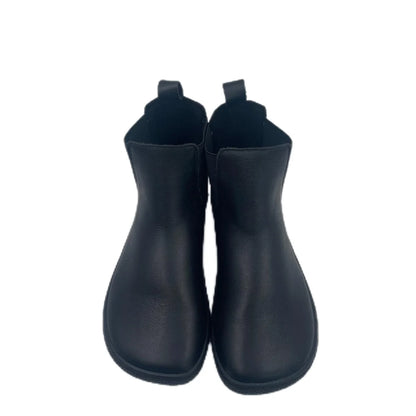 Tipsietoes Chelsea Barefoot Autumn Genuine Cow Leather Boots With Wool Linning Inside For Women Wider Toes Box Light Weight