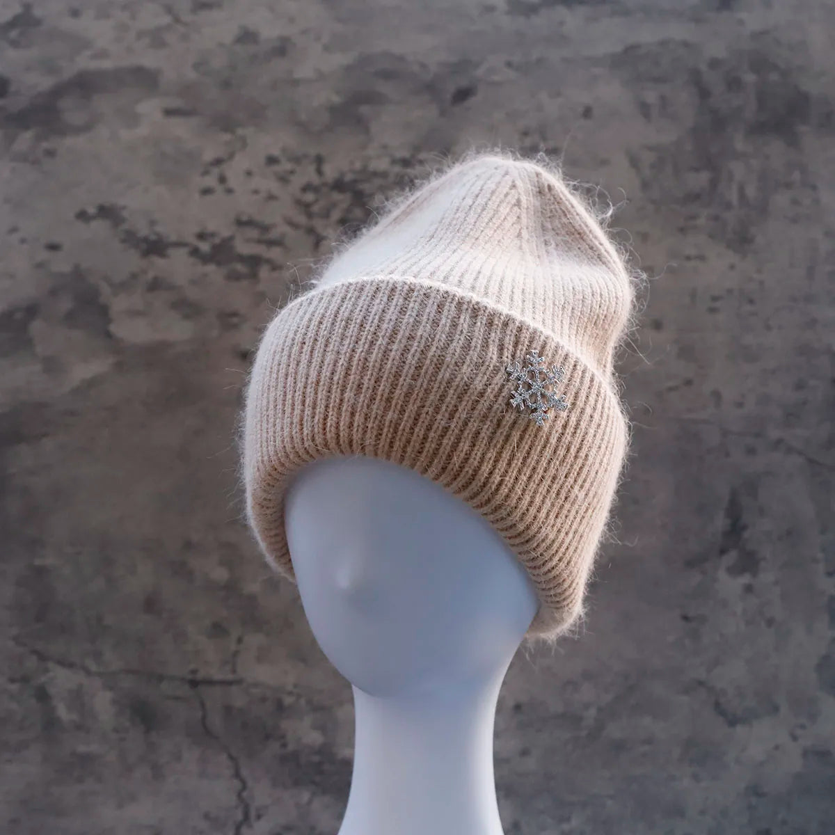Hot Selling Winter Hat Real Rabbit Fur Winter Hats For Women Snowflake Warm Beanie cold Hats Women Solid Adult Cover Head Cap