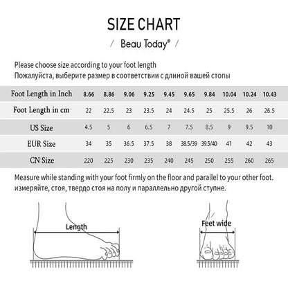 BeauToday Sandals Women Genuine Cow Leather Wraparound Ankle Strap Metal Buckle Female Outdoor Summer Flat Shoes Handmade 32344