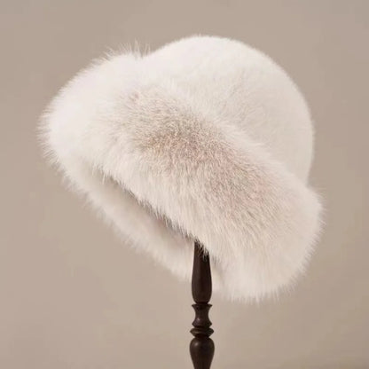 Fur Hat Women Warm Snow Ski Cap Female Faux Fox Fur Thick Warm Winter Hat Lady Windproof Russian Hat Ear Warmer Bonnet Hot Sale