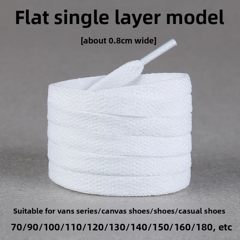 White Shoelaces Round Canvas Shoes Sports Casual Sneakers Basketball Shoes Flat Men and Women Cotton Versatile Pure White
