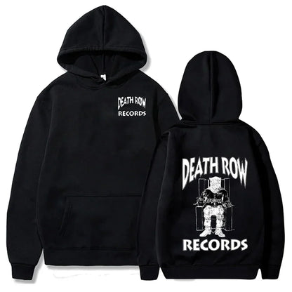 Death Row Records Hoodies Spring Autumn Fleece Hoodie Pullover Fashion Men Women Loose Hooded Sweatshirts Hip Hop Streetwear Top