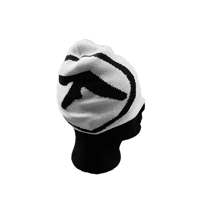 Women's Hat Hip Hop Knitting Winter Beanies Caps Y2k Streetwear Fashion Pullover Aphex Twin Vintage Warm Unisex Accessories