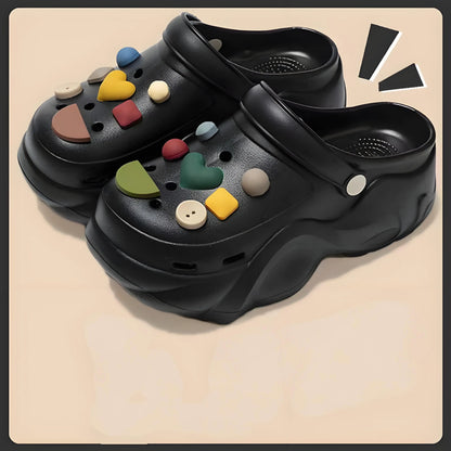 Women DIY Cute Animal button Decor Clogs Fashion Summer Spring Autumn Beach Sandals Cave Hole Female Garden Shoes Students Girls