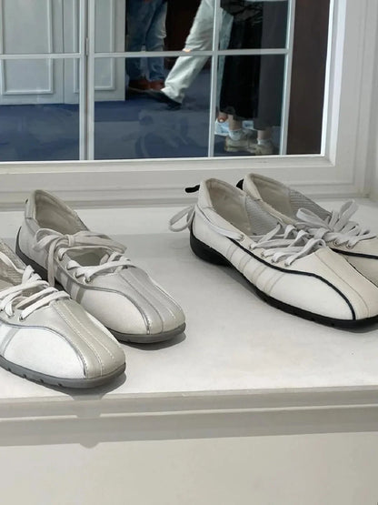 Autumn Women's Black Ballet Shoes Flat Cross Strap Functional Shoes Comfortable Soft Bottom Mary Jane Shoes Ballet Sneakers