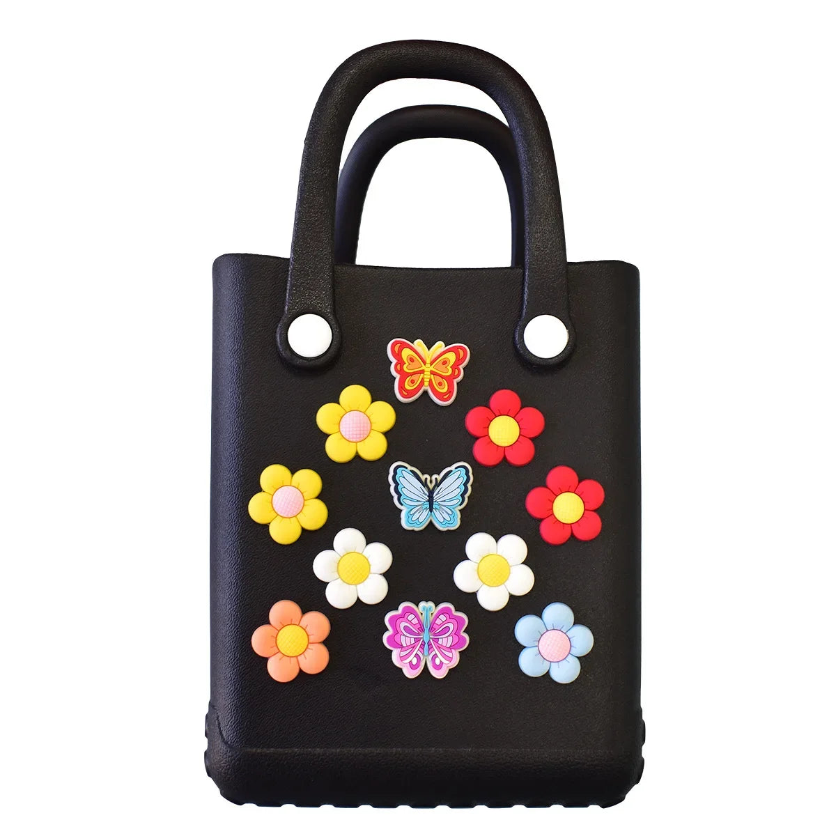 PVC Butterfly Flower Big Size Beach Bag Buckle Charms Decorations Accessories for Bog Totes Bag Woman DIY Gift Travel Pendant