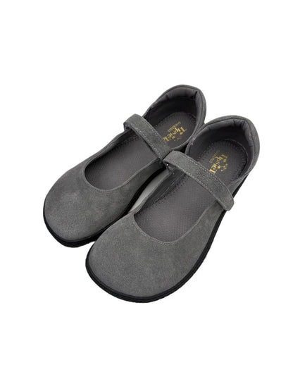 Tipsietoes 2025 Sprinng Autumn Barefoot Leather Ballerina For Women With Flat Soft Sole Zero Drop Wider Toes Box Light Weight