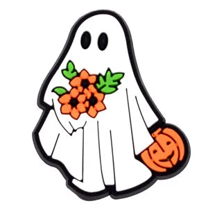 Hawlleen ghost PVC shoe Charms Buckle combination for Wristbands sandal Slippers accessories Decoration Bands gift unisex party