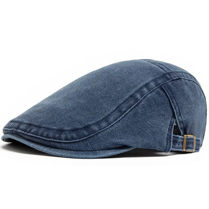 Vintage Washed Cotton Flat Cap Men Newsboy Hat Duckbill Ivy Cap Women Casual Driving Cabbie Painter Beret Spring Autumn