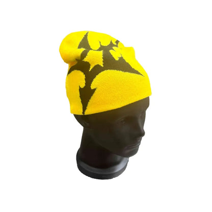 Women Hat Knitting Beanies Goth Star Caps Men Y2k Streetwear Winter Fashion Pullover Kpop Harajuku Vintage Warm Hip Hop Unisex