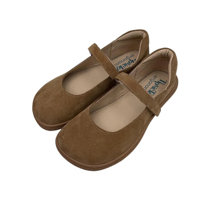 Tipsietoes 2025 Sprinng Autumn Barefoot Leather Ballerina For Women With Flat Soft Sole Zero Drop Wider Toes Box Light Weight