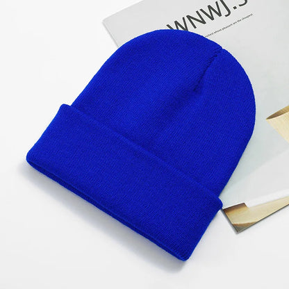 Acrylic Beanie Cap for Adult Winter Women Men Plain Skullies Beanie Hats Custom Logo Knitted Hats SKullies Skullcap