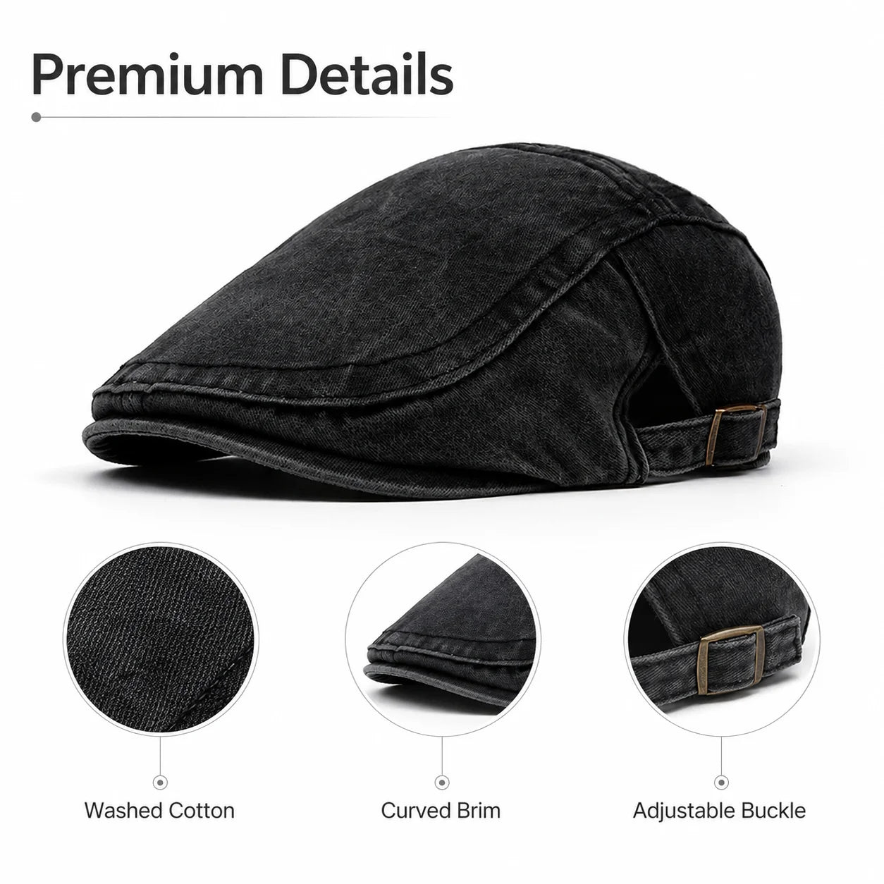 Vintage Washed Cotton Flat Cap Men Newsboy Hat Duckbill Ivy Cap Women Casual Driving Cabbie Painter Beret Spring Autumn