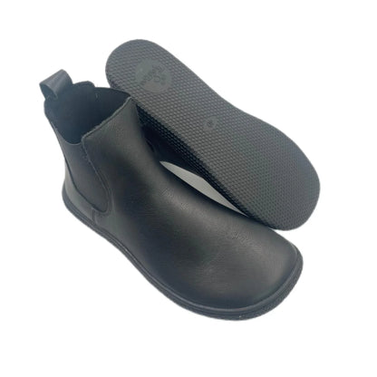 Tipsietoes Chelsea Barefoot Autumn Genuine Cow Leather Boots With Wool Linning Inside For Women Wider Toes Box Light Weight