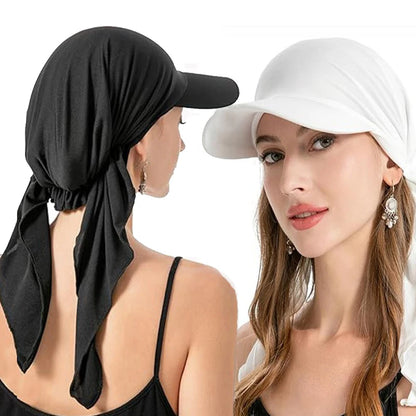 Summer Baseball Caps Turban Shawl Design Women Muslim Low Profile Fitted Hat 2024 Soft Breathable Headscarf Hijabs