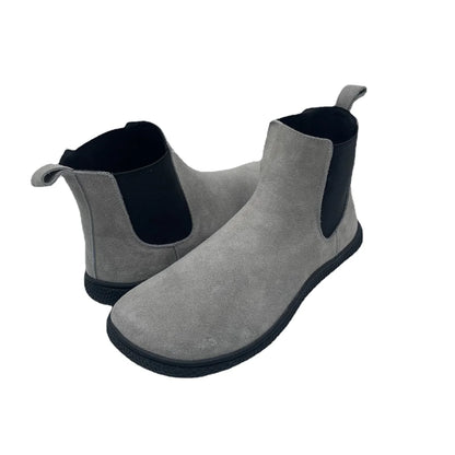 Tipsietoes Chelsea Barefoot Spring Autumn Genuine Cow Suede Waterproof Leather Boots With Leather Linning Inside For Women