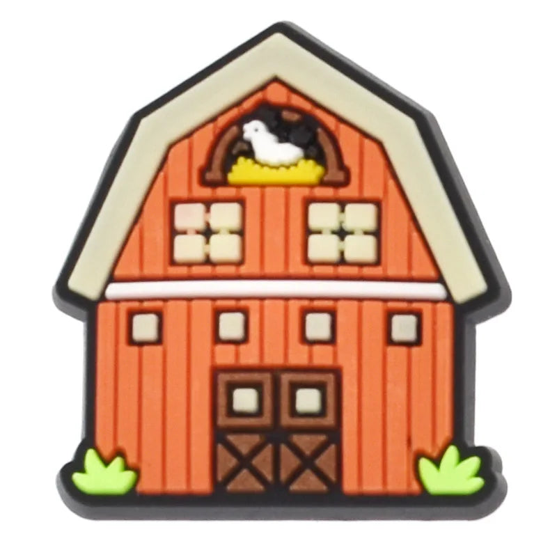 farming animal sheep deer duck house PVC shoe Charms Buckle for Wristbands accessories Decoration Bands gift unisex party