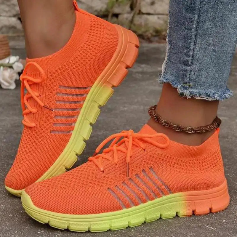 Women Purple Platform Sports Shoes Women Thick Sole Breathable Black Casual Shoes Fashion Slip On 2025 Outdoor Walking Sneakers
