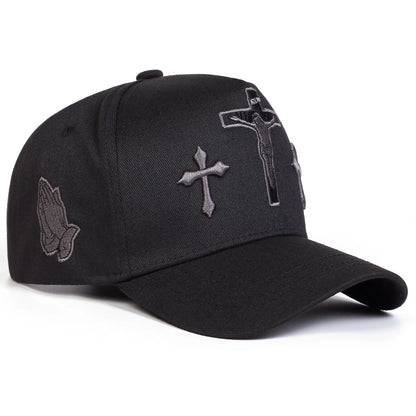 Unisex Cross Embroidery Baseball Caps Spring and Autumn Outdoor Adjustable Casual Hats Sunscreen Hat Sports Cap