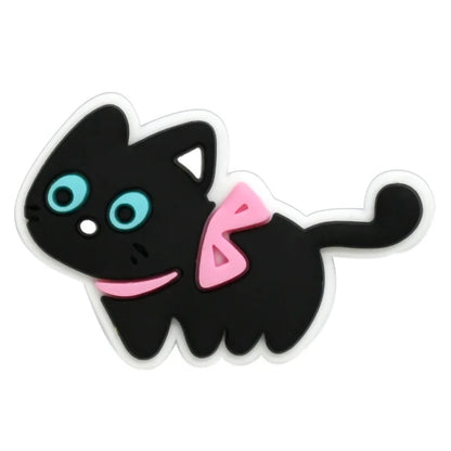 lovely cat series PVC shoe Charms Slippers Buckle combination Fit Wristbands accessories Decoration Bands gift unisex party