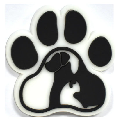 lovely dog paw PVC shoe Charms Slippers Buckle combination Fit Wristbands accessories Decoration Bands gift unisex party