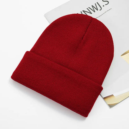 Acrylic Beanie Cap for Adult Winter Women Men Plain Skullies Beanie Hats Custom Logo Knitted Hats SKullies Skullcap