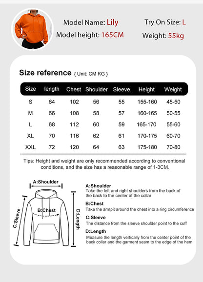 Solid Color Hoody For Female Autumn Fashionable Clothing Casual Fleece Pocket Hoodies Multicolor Unisex Women Streetwear