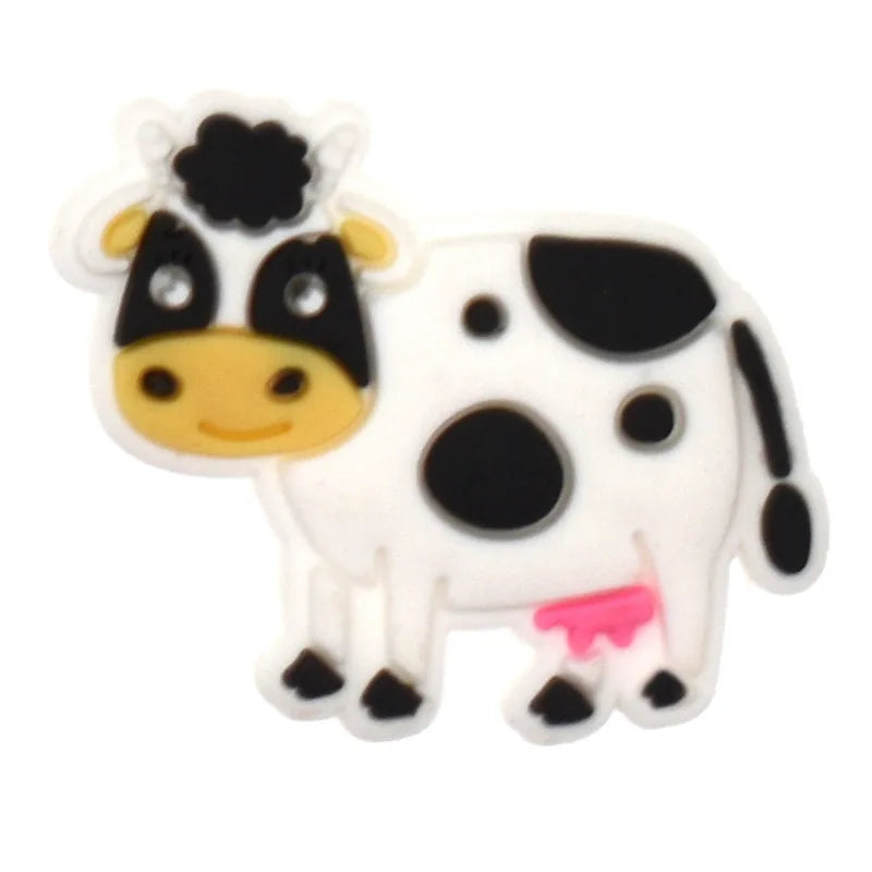 farming animal sheep deer duck house PVC shoe Charms Buckle for Wristbands accessories Decoration Bands gift unisex party