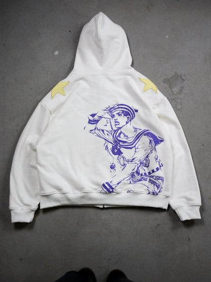 Y2k Stands Hiphop Jojo Bizarre Adventure Hoodies Harajuku Oversized Mens Womens Zipper Hoodie Hip Hop Couple Street Sweatshirt