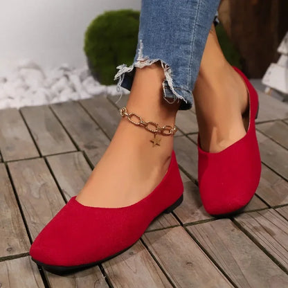 Women's Loafers 2025 New Elegant Ladies Causal Flat Shoes Square-toe Spring Autumn Shallow Women's Fashion Ballet Shoes Simple