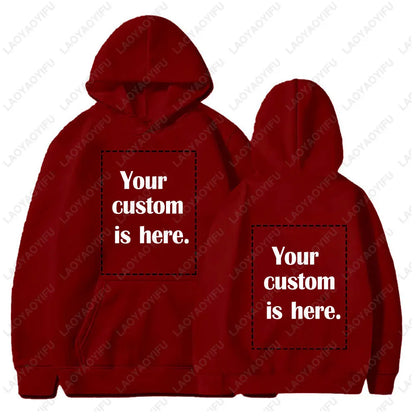 2026 Student Casual Custom Printed Text DIY Hoodie Customized Personalized Hoody Custom Hoodies Text Sweatshirt Clothes