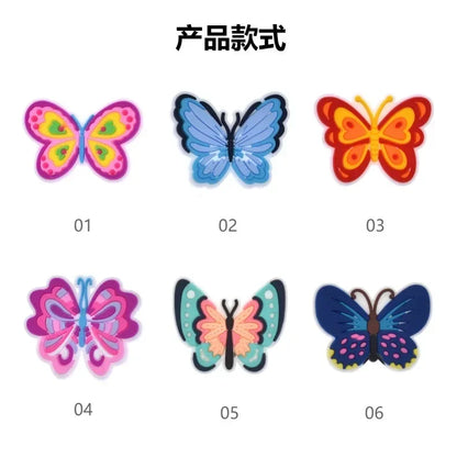PVC Butterfly Flower Big Size Beach Bag Buckle Charms Decorations Accessories for Bog Totes Bag Woman DIY Gift Travel Pendant