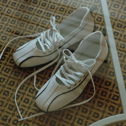 Autumn Women's Black Ballet Shoes Flat Cross Strap Functional Shoes Comfortable Soft Bottom Mary Jane Shoes Ballet Sneakers