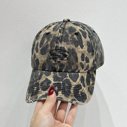 Retro Old Cross-Stitch Camouflage Baseball Cap for Men and Women Matching Face Small New Casual Soft Top Sun Baseball Cap