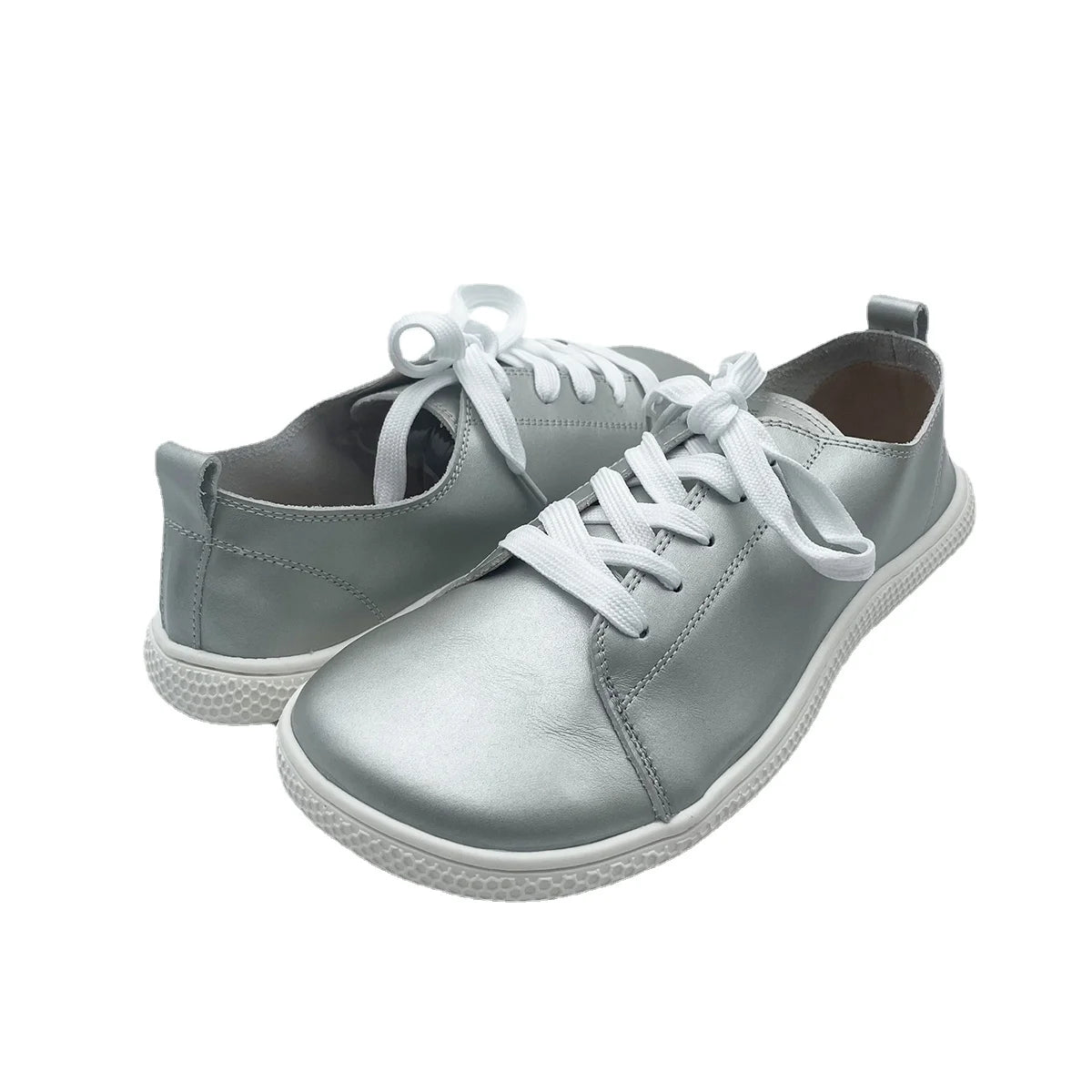 Tipsietoes 2025 Sprinng Autumn Genuine Leather Barefoot Sneaker For Women Flat Soft Thin Out Sole Zero Drop Wider Toe Box