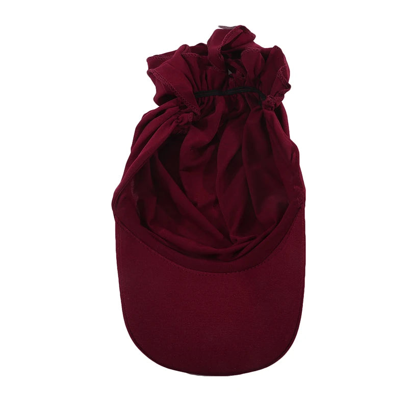 Summer Baseball Caps Turban Shawl Design Women Muslim Low Profile Fitted Hat 2024 Soft Breathable Headscarf Hijabs