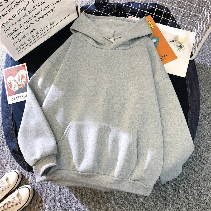 Spring Autumn Fashion Men's Women's Hoodie Casual Hoodies Pullovers Sweatshirts Women's Top Solid Color Hoodies Sweatshirt Women