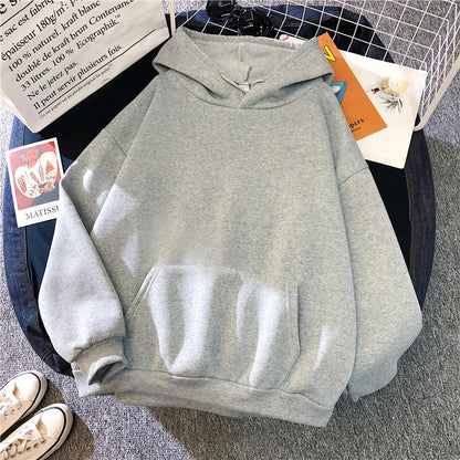 Spring Autumn Fashion Men's Women's Hoodie Casual Hoodies Pullovers Sweatshirts Women's Top Solid Color Hoodies Sweatshirt Women