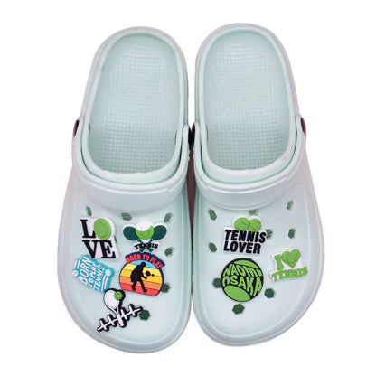 tennis mode series PVC shoe Charms Slippers Buckle combination Fit Wristbands accessories Decoration Bands gift unisex party