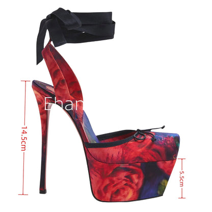 European and American Summer Women's Thick Bottom Stiletto Sandals Square Headband Butterfly Wedding Party Ballet High Heels