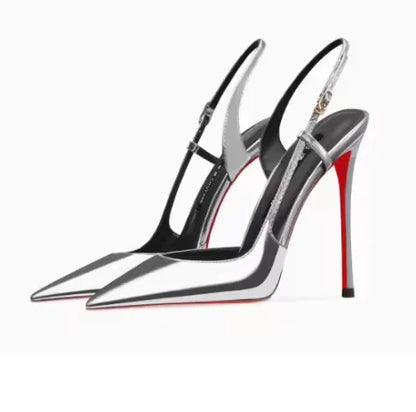 White Patent Leather Design with a High-End and Non-Tiring Foot Feel. 2026 New Pointed and Slim Heeled High Heels for Women