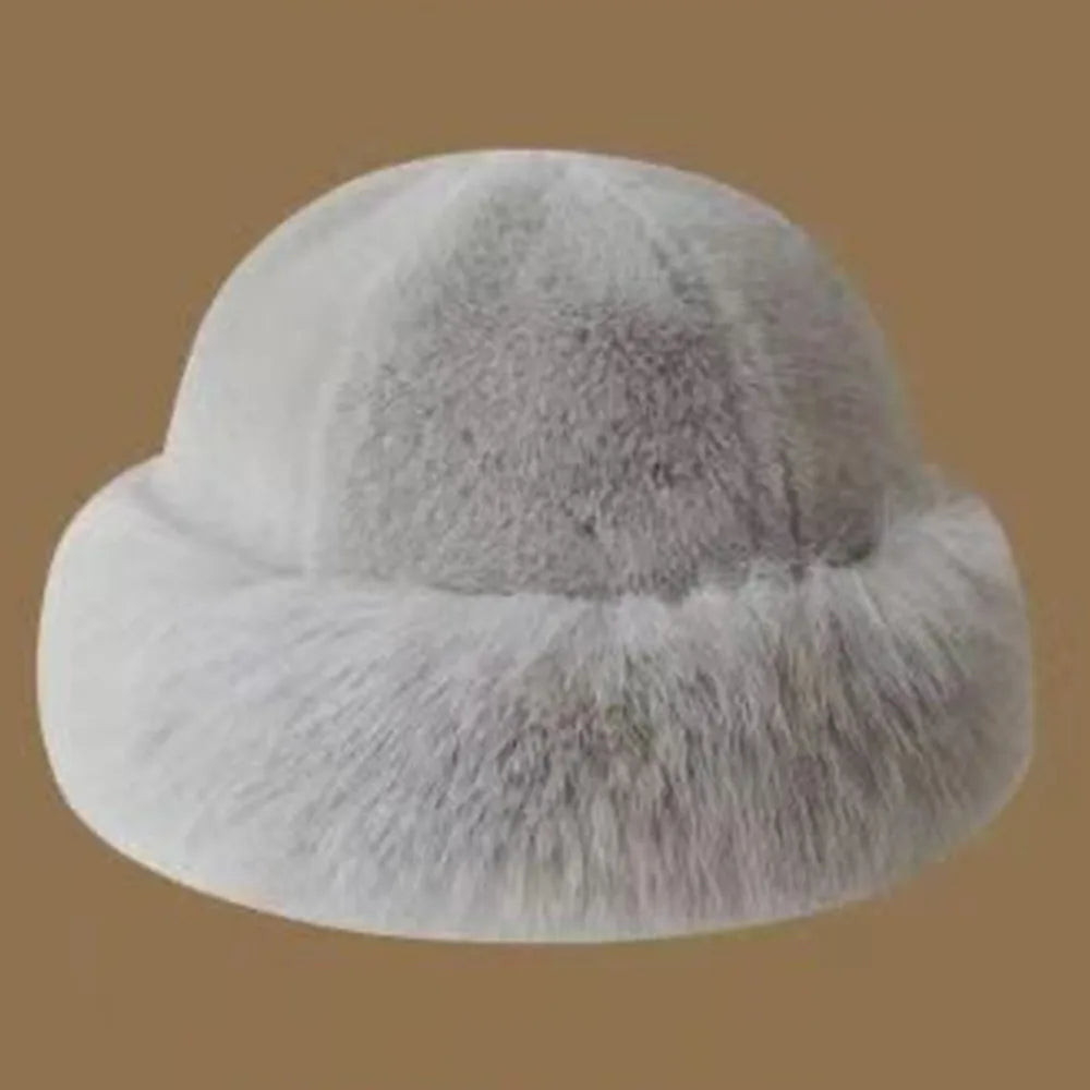 Fur Hat Women Warm Snow Ski Cap Female Faux Fox Fur Thick Warm Winter Hat Lady Windproof Russian Hat Ear Warmer Bonnet Hot Sale