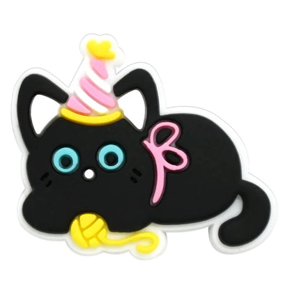 lovely cat series PVC shoe Charms Slippers Buckle combination Fit Wristbands accessories Decoration Bands gift unisex party