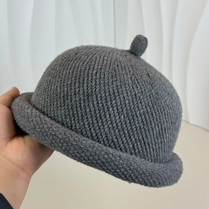 Japanese style Womens Fashion Bucket Hats Knitted Melon Skin Hats Casual Berets Landlord Hats Warm Painter Pacifier Caps 모자