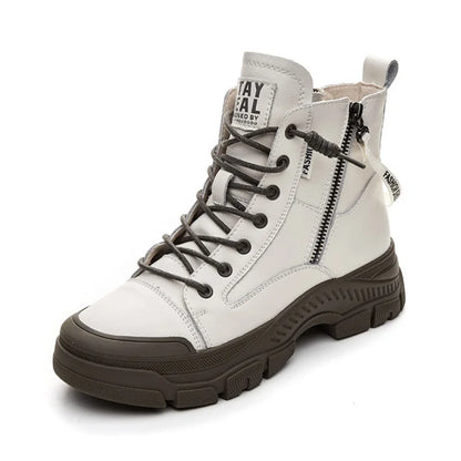GKTINOO 2026 Autumn Winter Shoes Genuine Leather Sneakers Waterproof Boots for Women Thick Sole Women Ankle Boots Ladies Botas